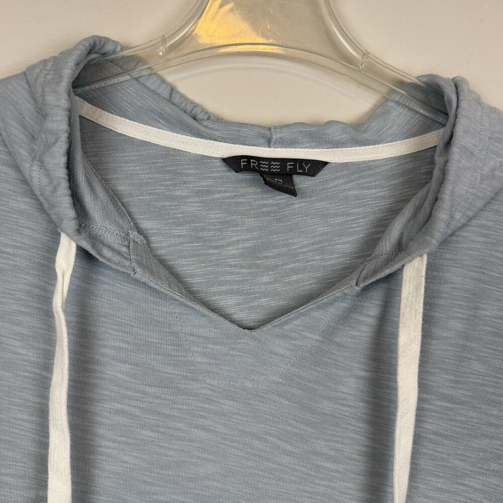 Free Fly Bamboo Slub Hoodie Women's M Light Green Lightweight UPF40+ Sun Shirt - Picture 4 of 11